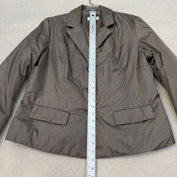 Talbots Khaki Button-Up Blazer Jacket Flap Front Pockets Career Work Wear 14P - Picture 5 of 16